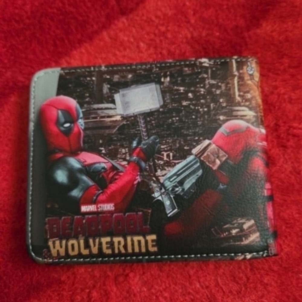 New Deadpool wolverine marvel anime manga leather wallet